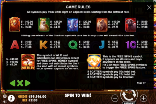 Полная таблица выплат слота The Ultimate 5