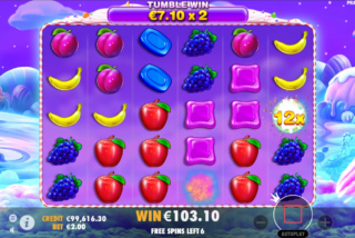 Символы в виде бомбы приносят случайный множитель, который применяется к выигрышу по окончании каскадной серии