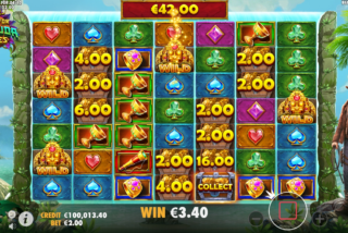 Выигрыш благодаря одной из бонусных функций игры