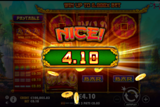 Выигрыш с высокооплачиваемыми символами с анимацией