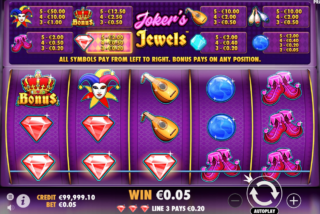 Выигрыш в слоте Joker's Jewels